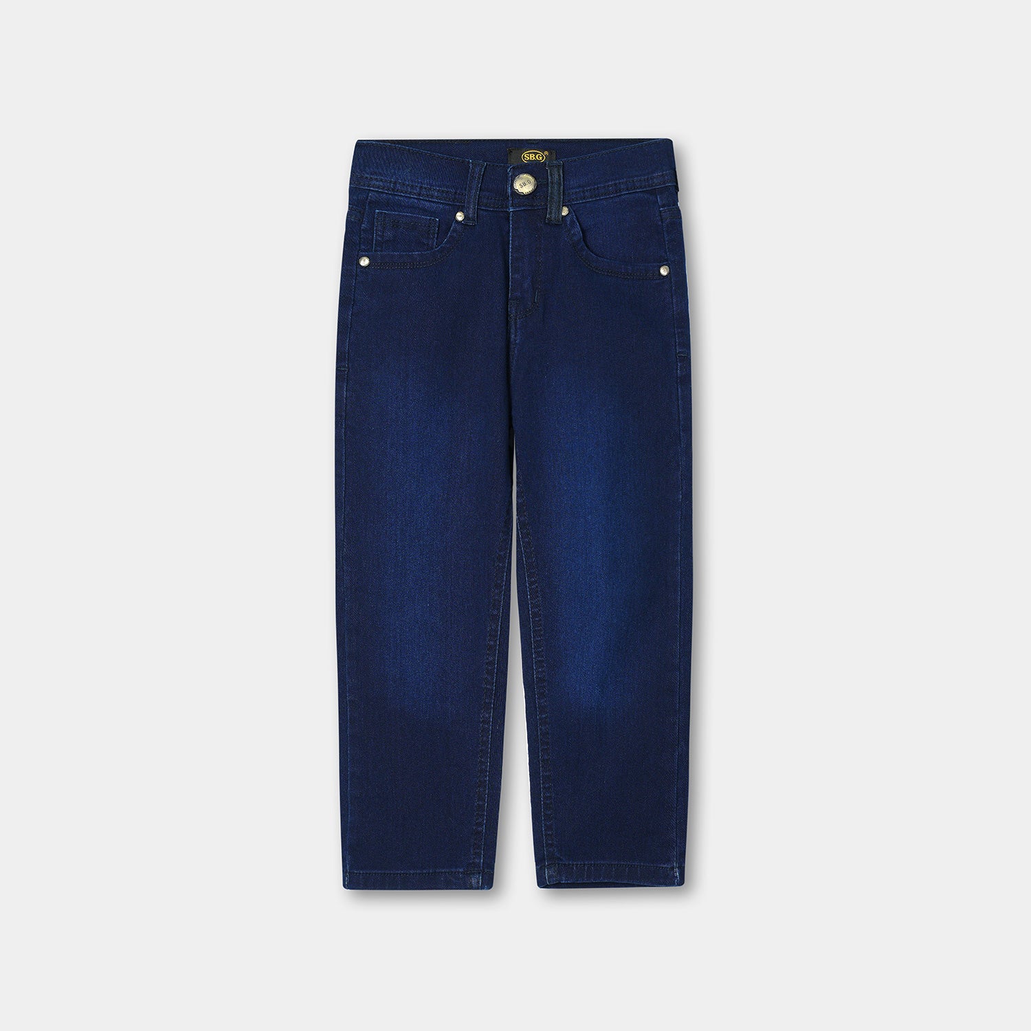 Blue plain denim jeans for boys