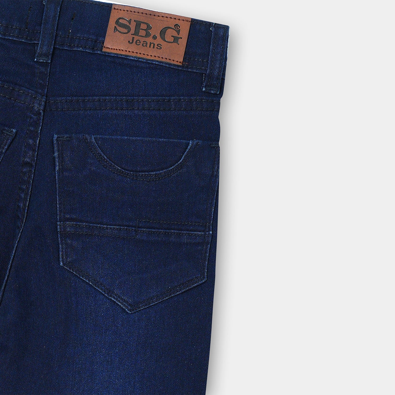Blue plain denim jeans for boys