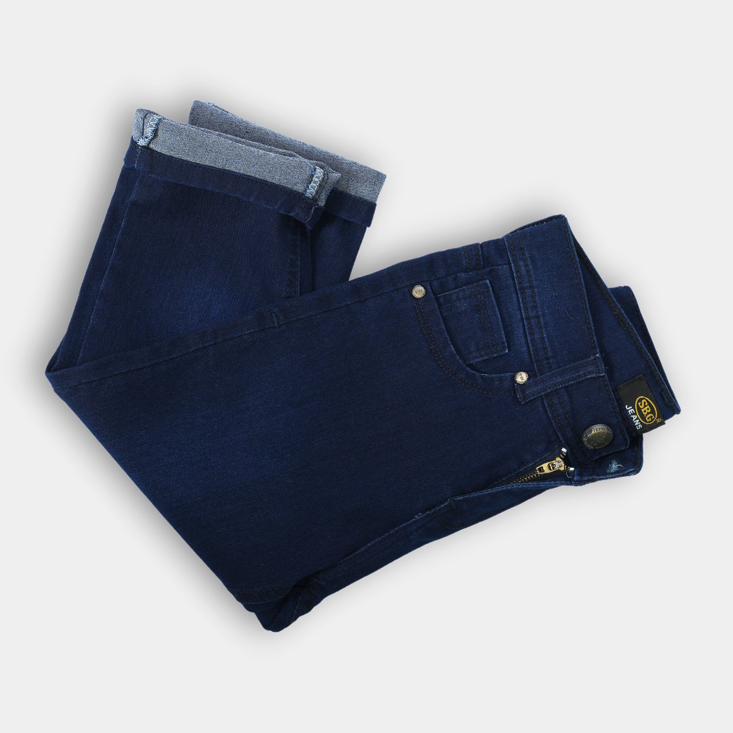 Blue plain denim jeans for boys