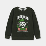 Cuteness crunch Printed Sweatshirt in fleece for Kids