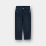 Dark blue denim jeans with embroidered pocket for boys