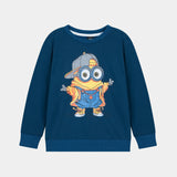 Minion Printed Sweatshirt in fleece for Kids