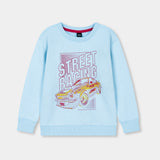 Street racing Printed Sweatshirt in fleece for Kids