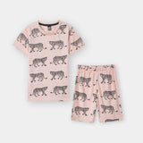 Tiger printed Tee shirt and shorts For Kids