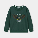 Fly high Printed Sweatshirt in fleece for Kids