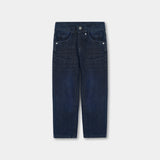 Dark blue denim jeans with wiskers for boys