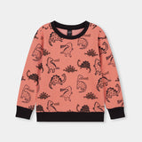 dino all over Printed Sweatshirt in fleece for Kids