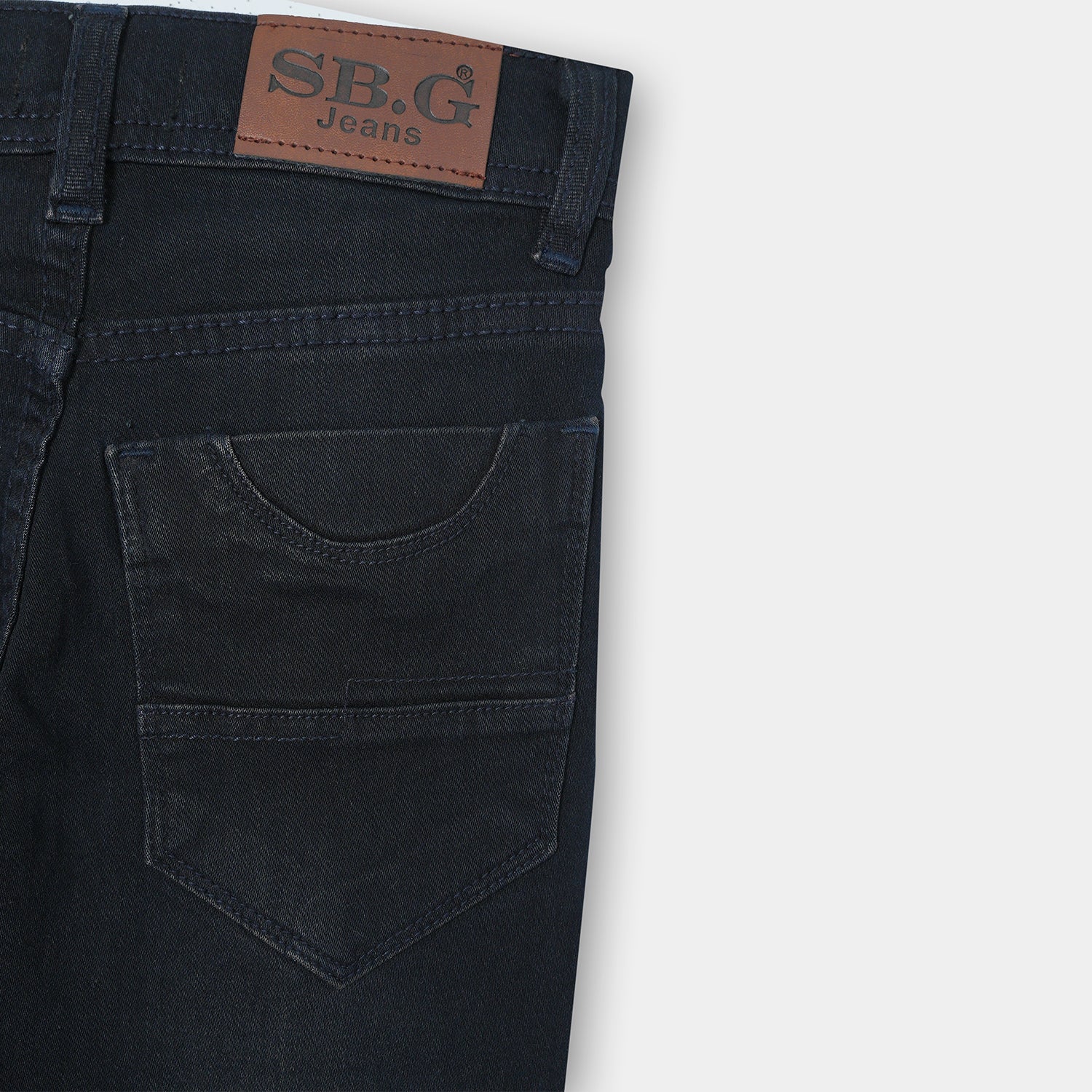 bluish Black plain denim jeans for boys