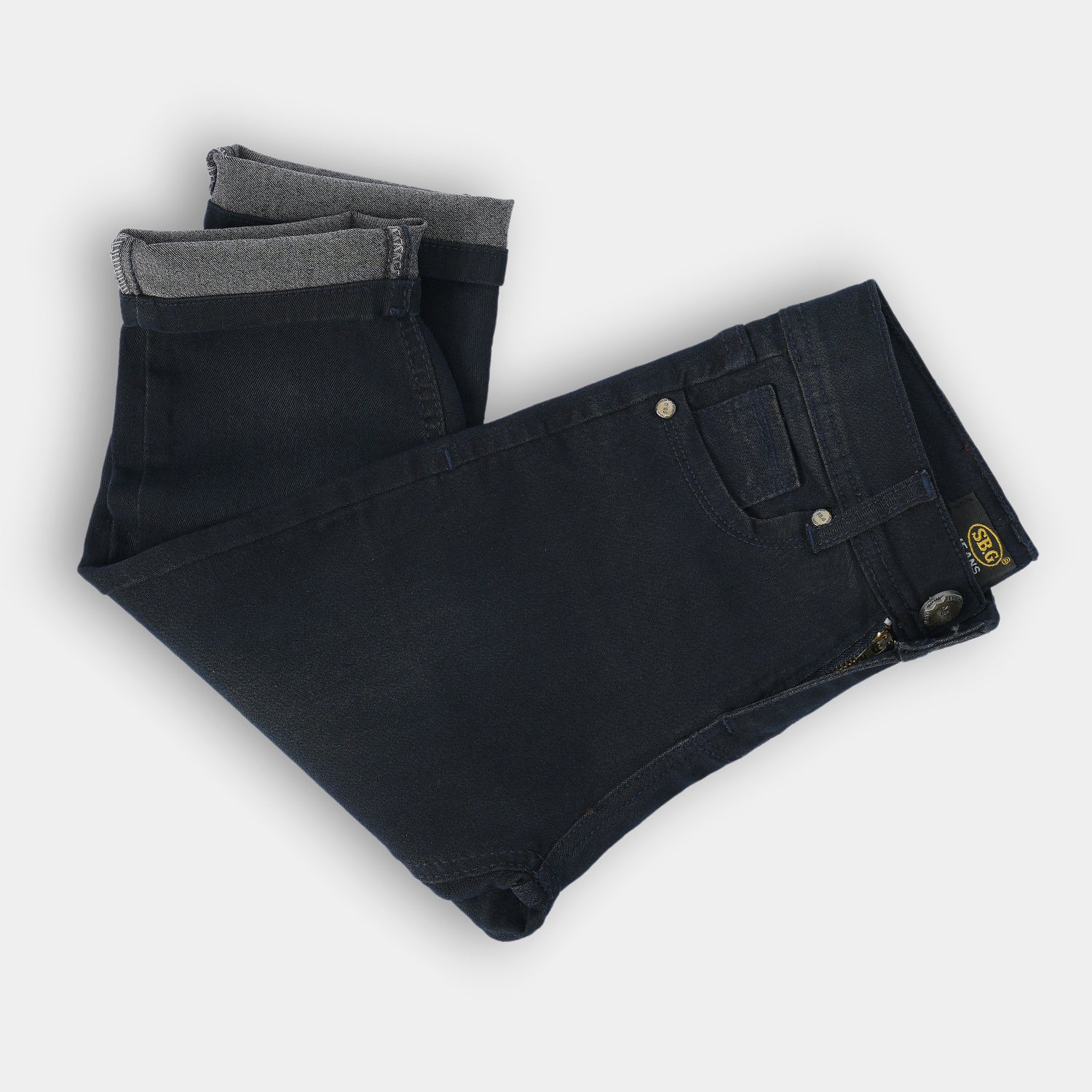 bluish Black plain denim jeans for boys