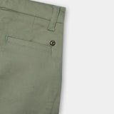 Green cotton cross pocket jeans for boys