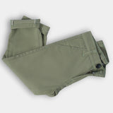 Green cotton cross pocket jeans for boys