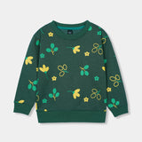 Flowers all over Printed Sweatshirt in fleece for Kids