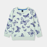 Butterfly all over Printed Sweatshirt in fleece for Kids