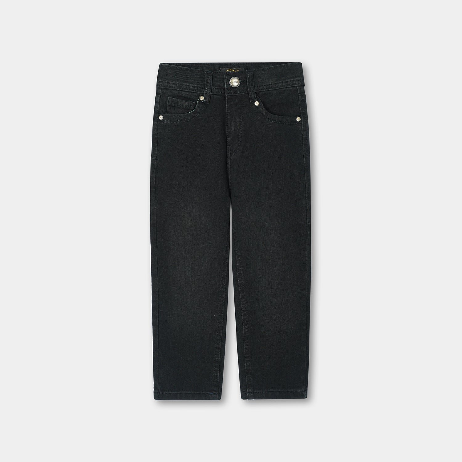 Graish Black plain denim for boys