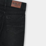 Graish Black plain denim for boys