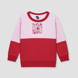 Hearts Printed Fleece Sweatshirt for kids