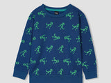 Dragon all over Printed Sweatshirt in fleece for Kids