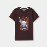 Warrior panda printed Tee shirt for kids