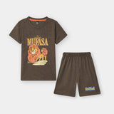 Lion king Mufasa printed Tee shirt and shorts for kids
