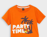 Party time printed tee for kids