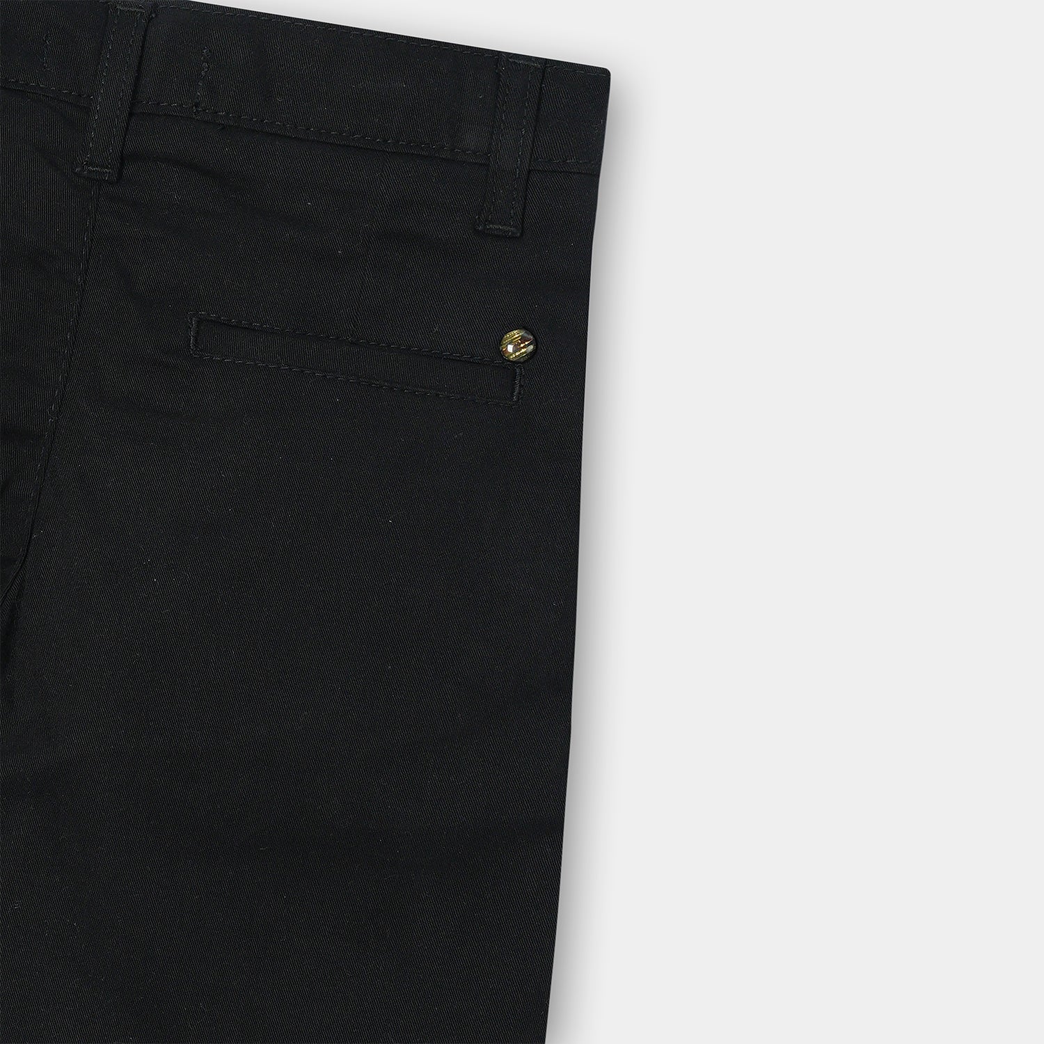 Black cotton cross pocket jeans for boys