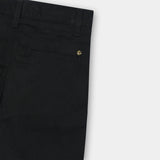 Black cotton cross pocket jeans for boys