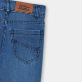 Sky blue denim jeans with wiskers for boys