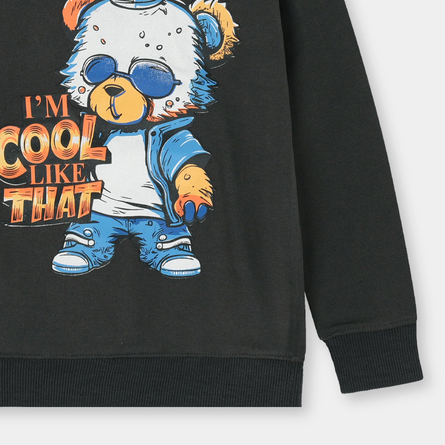 Cool bear Printed Sweatshirt in fleece for Kids