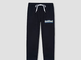 Black Knitted printed trouser in fleece for kids
