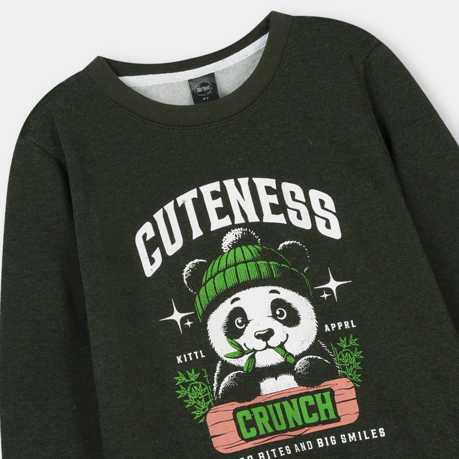 Cuteness crunch Printed Sweatshirt in fleece for Kids