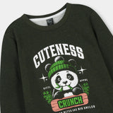 Cuteness crunch Printed Sweatshirt in fleece for Kids