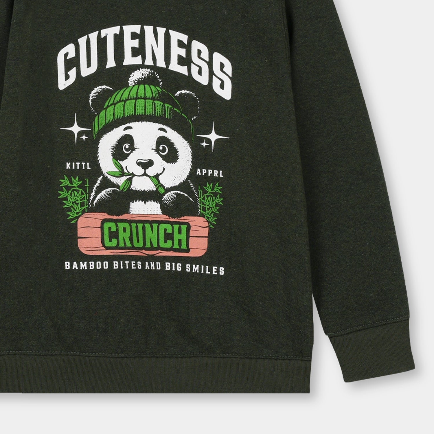 Cuteness crunch Printed Sweatshirt in fleece for Kids