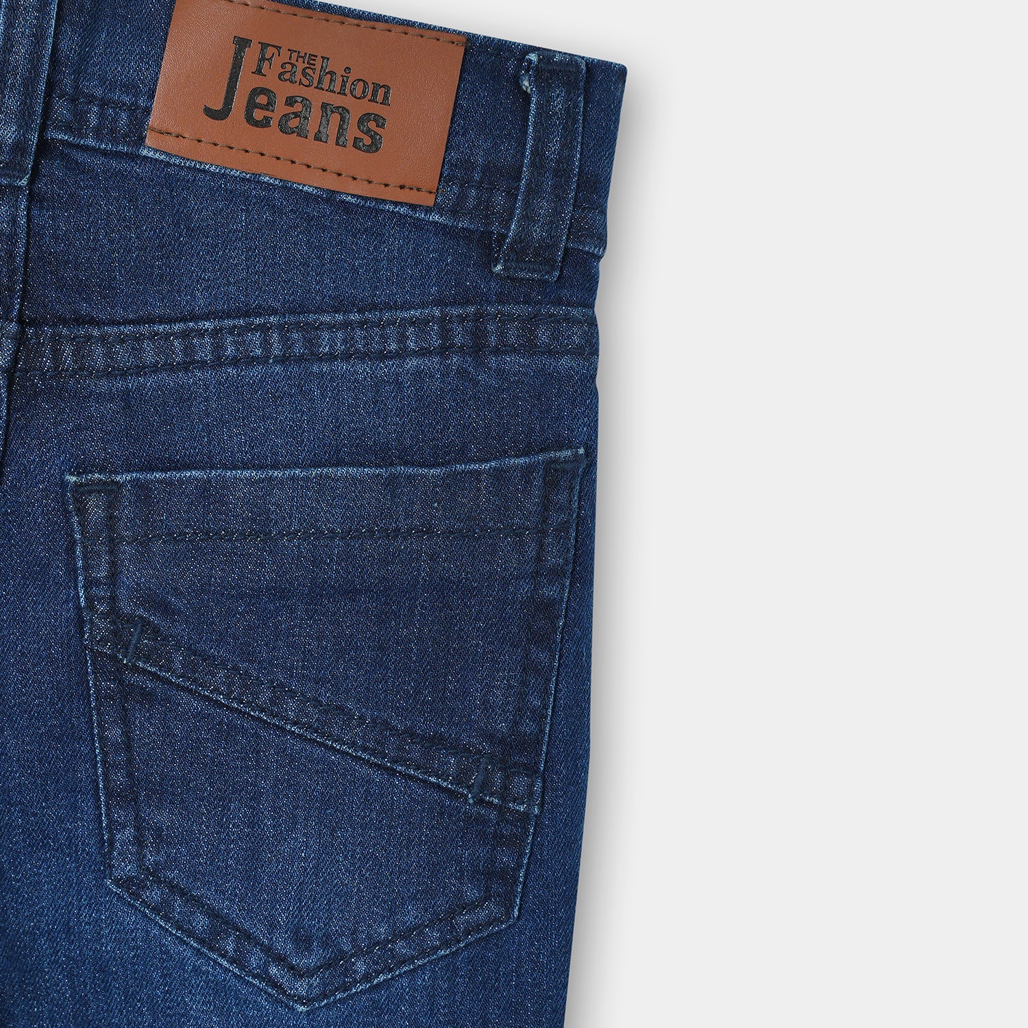 blue denim jeans with wiskers for boys