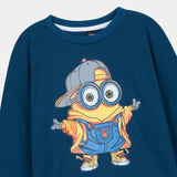 Minion Printed Sweatshirt in fleece for Kids