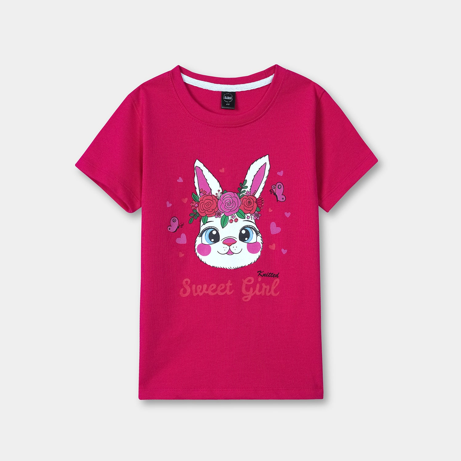 Sweet girl printed Tee shirt and shorts for kids