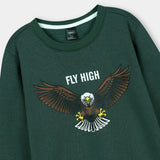 Fly high Printed Sweatshirt in fleece for Kids