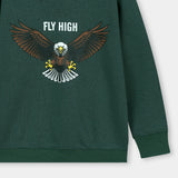 Fly high Printed Sweatshirt in fleece for Kids