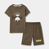 Panda inner peace printed Tee and shorts For Kids
