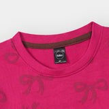 Pink Bow printed Tee shirt and shorts for kids