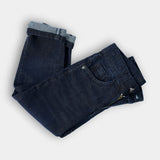 Dark blue denim jeans with wiskers for boys