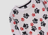 Paw all over Printed Sweatshirt in fleece for Kids