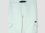 Steel grey 4 pocket trouser in fleece fot kids