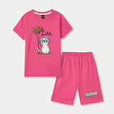 Love kitty printed Tee shirt and shorts for kids