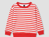 Red Stripes all over Printed sweatshirt in fleece for Kids