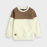Beige two tone Sweatshirt for Kids