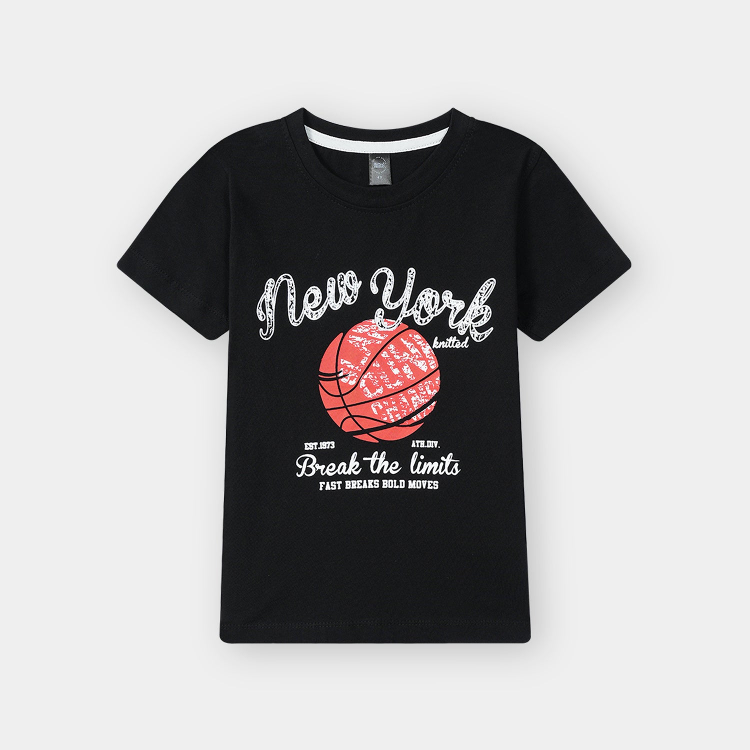 New york basket ball printed Tee shirt and shorts for kids