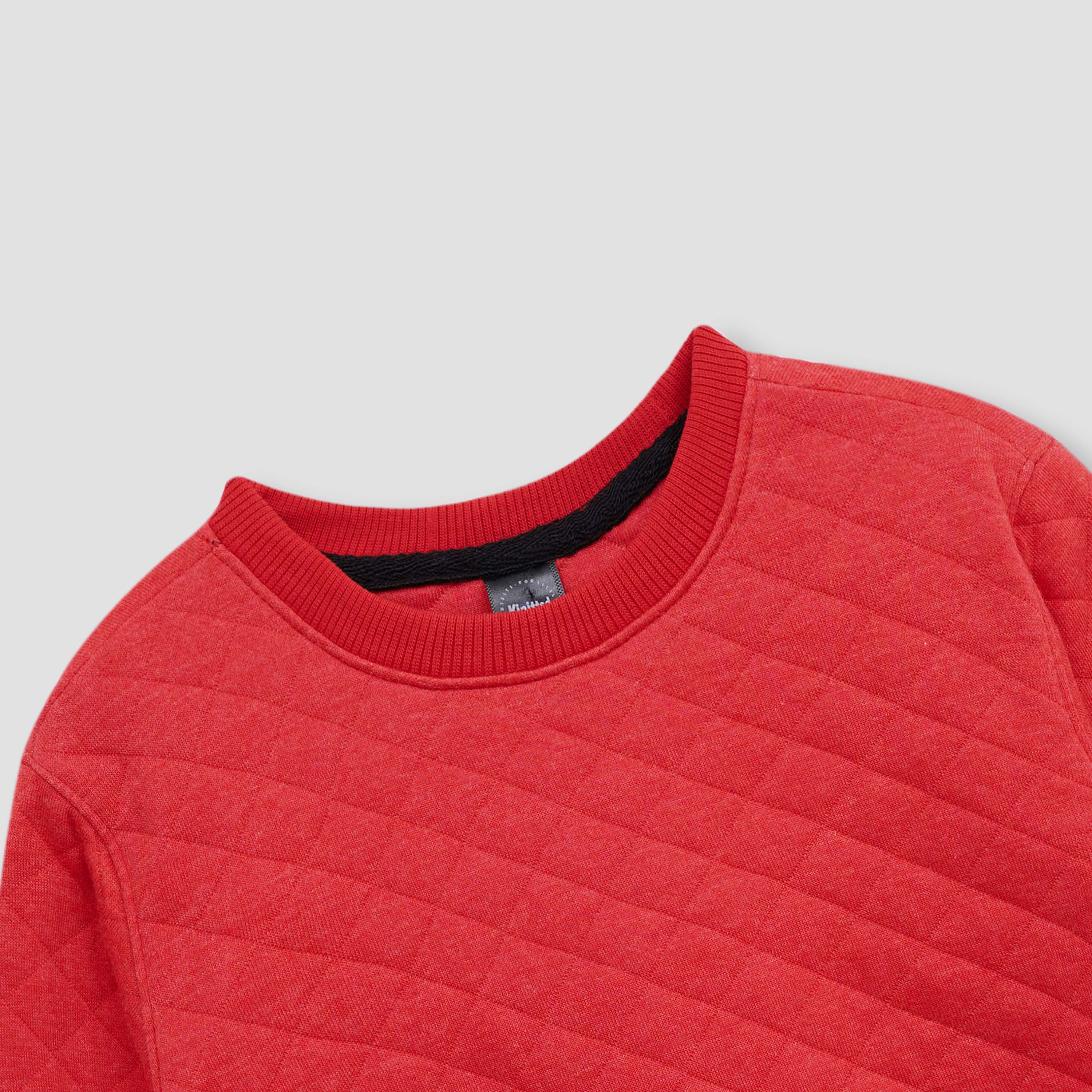 Red quilting Sweatshirt for Kids