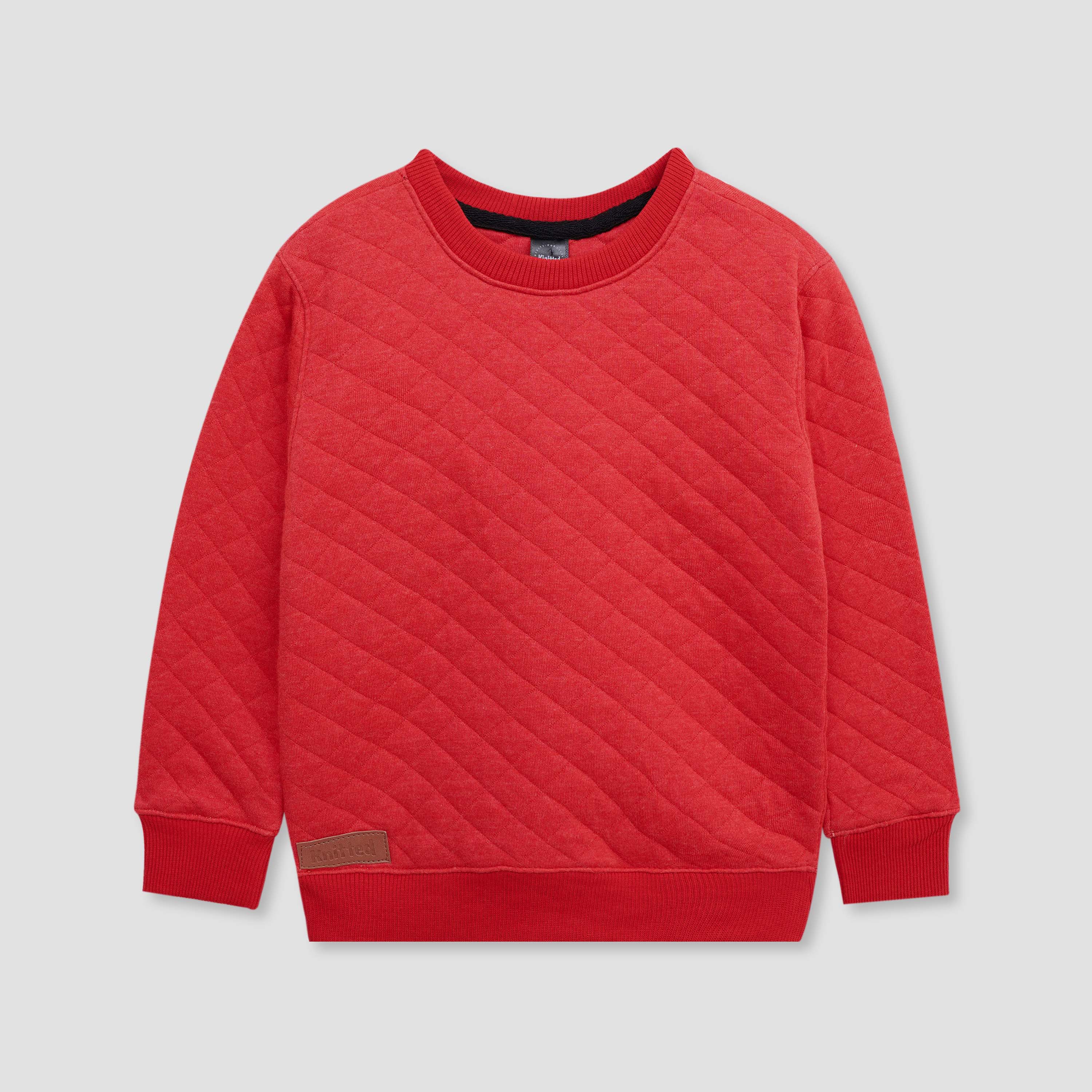 Red quilting Sweatshirt for Kids
