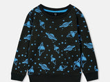Space warrior all over Printed Sweatshirt in fleece for Kids