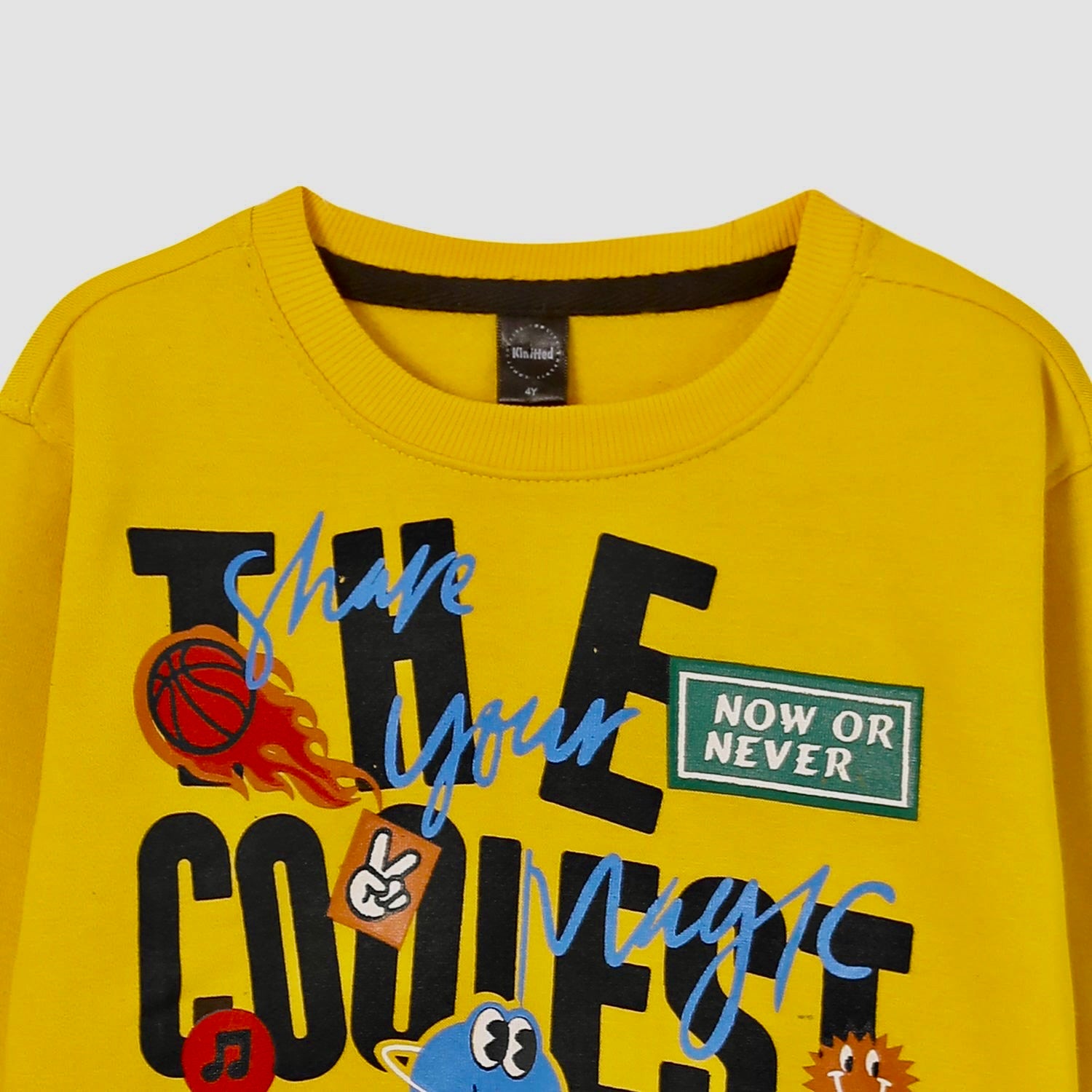 The Collest Bro printed suit in fleece For Kids